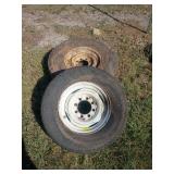 2- 8 hole 16 in wheels and tires