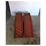 Pair of metal car lift ramps