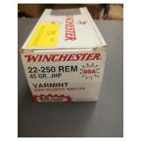 40 Rd Winchester 22-250 REM 45 GR