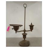 23-in brass? double arm lamp, needs new cord