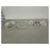 Pressed Glass collection, includes salt and