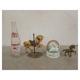Collection of unicorns/carousel horses, includes