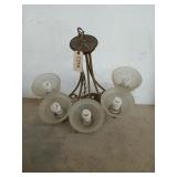 Five light chandelier, 22 in