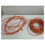 Assorted 10 gauge Orange electrical wire, three