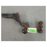 A 4 in drop hitch with a 2.25 inch ball, and a