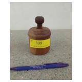 4-in wooden butter mold with acorn stamp