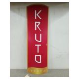 Metal Kruto vodka sign, 36 by 11 in
