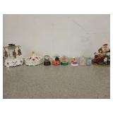 Various music boxes, snow globes, etc, Christmas