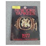 1977 New York Yankees scorebook and official