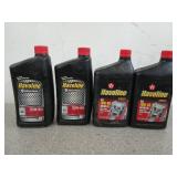 Four 1 quart bottles of Havoline SAE 10W-40