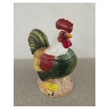 Rooster cookie jar, Sakura by Oneida, 12 in tall