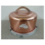 Mirro aluminum Cake cover with copper colored