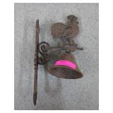 Wall-mounted Metal Chicken bell, 12x7 in