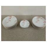 18 Fukagawa China dishes, White with Japanese