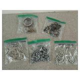 Five bags of costume jewelry, mostly necklaces