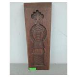 Wooden speculaas? cookie mold, with hand carved