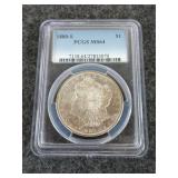 1880-S Morgan silver dollar, numismatic