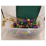 62 Court storage tub filled with Mardi Gras
