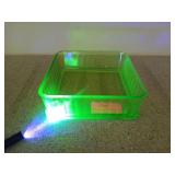 8x8 uranium glass refrigerator dish, missing