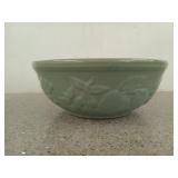 Green pottery bowl with fruit motif, McCoy?? 4