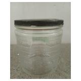 Glass, 4 cup container with metal lid