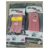 Two pink aluminum AR-15 20 round magazines