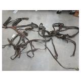 Old horse Hames and harnesses, one set for a