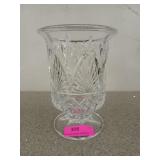 9 inch crystal vase with pedestal base