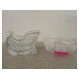 Two candy dishes, One is Mikasa crystal??, 3x7