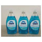Three 14.6 fluid ounce bottles of Dawn simply