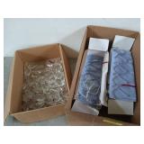 Box filled with glass chandelier prisms