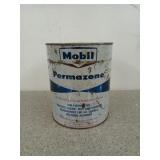 Empty Mobil permazone antifreeze can, 7x8-in