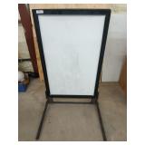 Metal sign holder, 53x30 in, holds posters that