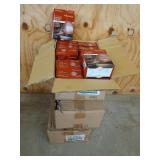 Three boxes of landscape lighting, with 12