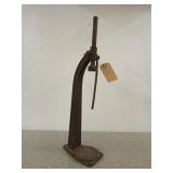 Old cast iron bottle capper, 20 in