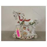 Decorative Christmas rocking horse, 13x12 in