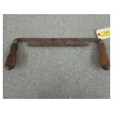 15 inch draw knife with wooden handles