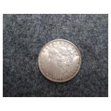 1881 o Morgan silver dollar
