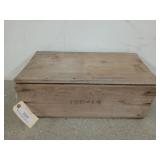 Wooden military box marked Fort Worth Texas, 7.5