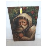 Father Winter painting on canvas, 3 ft by 2 ft