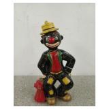 Black Americana clown figurine, 8 in