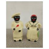 Black Americana "Salty" and "Peppy" salt and