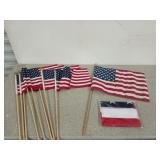 Collection of American flags, some are on 2 ft