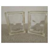 Two glass blocks, 8x5 and 1/2 in