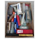 Assorted tap boxes, all empty