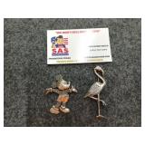 Sterling silver pendants, Mickey mouse and