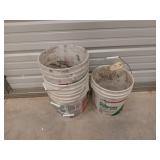 Four All purpose sheetrock 4.5 gallon buckets,