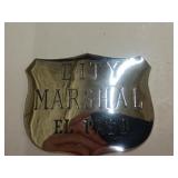 Sterling silver city marshal El Paso badge