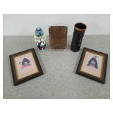 Collection of Native American art, including two