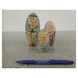 Nativity nesting dolls, 6 in, Joseph, Mary, and